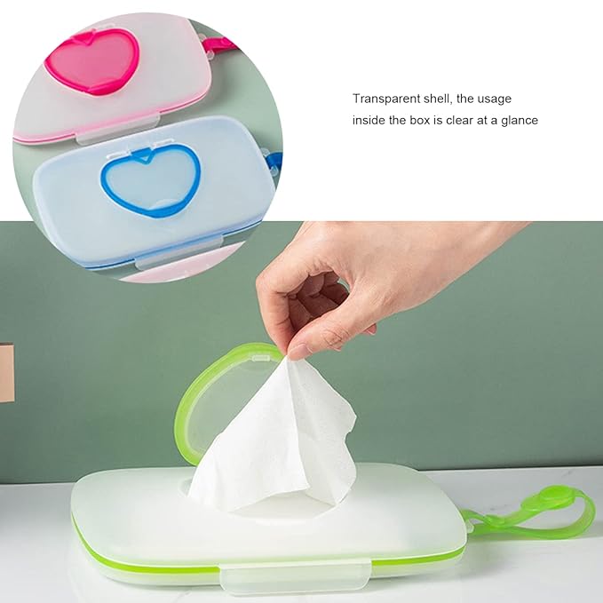 Wet Tissue Box Dirt Resistant Wet Wipe Container Durable Baby Wet Wipe Pouch Container for Travel Outdoor Car Office Home Accessories