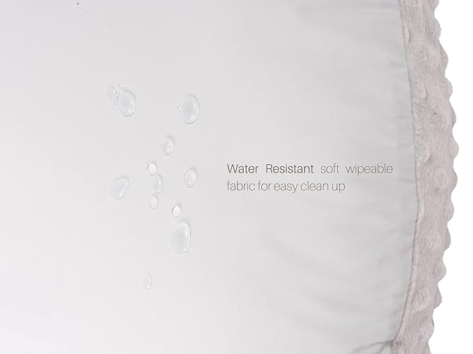 Mila Millie Water Resistant Removable Cover for Newborn Lounger | Minky Sensory Touch Slipcover for Baby Floor Seat | Premium Quality Soft Wipeable Fabric | Hypoallergenic (Fog)