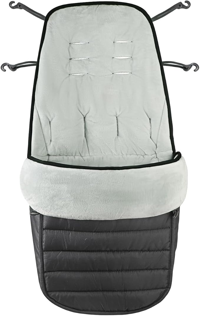 2 in 1 Baby Stroller Cushion Bunting Bag Removable Windproof Footmuff Toddler Warm Pushchair Seat Mat Cushion Outdoor Thicken Cushion Kids Warm Leg Protector Bag Stroller Liner