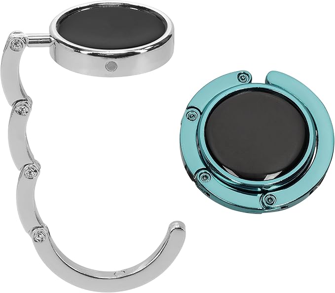 kwmobile Purse Hanger for Table (Set of 2) - Purse Hook for Table - Folding Handbag Hanger - Portable Bag Holder