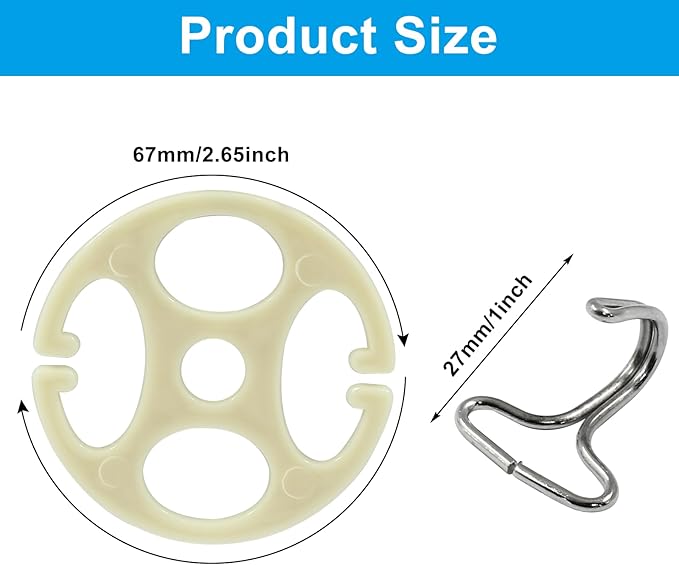 48Pcs Car Seat Cover Plum Plate Metal Hooks, 24Pcs Plastic Car Seat Covers Chucks and 24Pcs Metal Hooks Set Locking Clip Plastic Card Fixed Fastener Buckle Replacement for Car Seat (Beige)