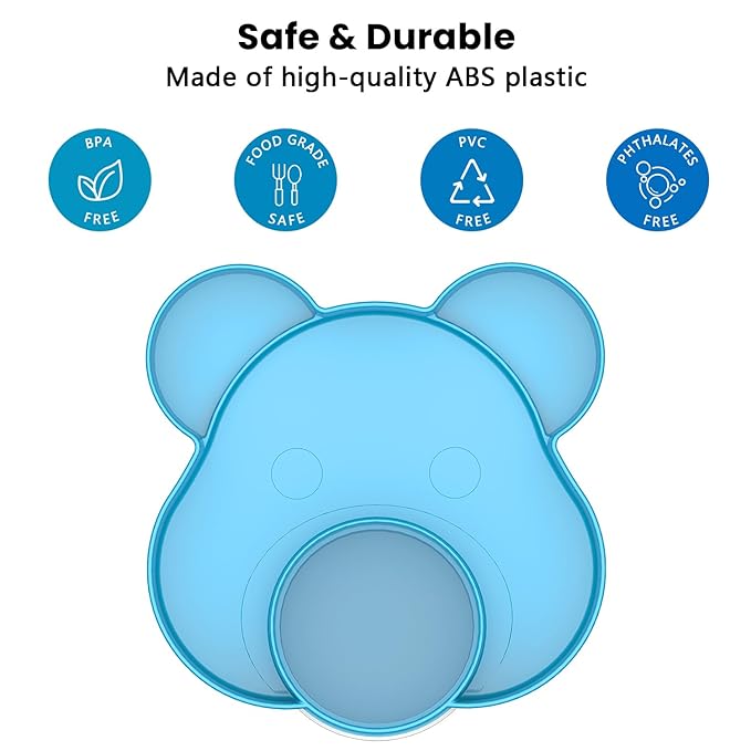 Car Seat Tray - Convert Cup Holder to Snacks, Toys Tray for Kids Travel, 360 Rotatable (Blue)