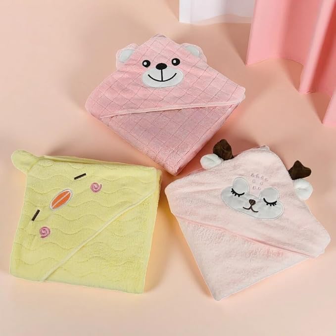 Baby Hooded Towels,31 x 31 in Infant Super Soft Baby Bath Towels with Hood for Toddlers1-3,Highly Absorbent Viscose Hooded Towel for Boys, Girls, Newborn Essentials
