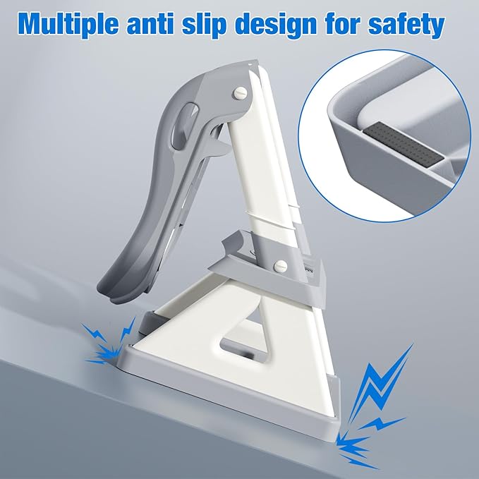 Potty Training Seat with Step Stool Ladder, Upgrade Triangular Stabilized Base 2-IN-1 Toddler Toilet Seat with Splash Guard, Anti-Slip Pad, and Step Stool (Agate Grey)