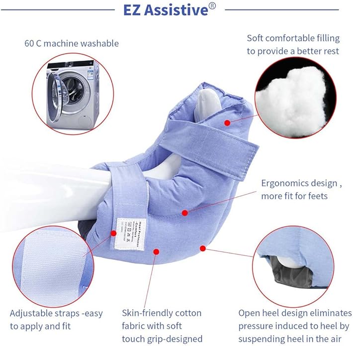 EZ Assistive Heel Protectors Remove Pressure and Bedsores for Healing Therapy of Heel Pressure and Deep Tissue Injury,Heel