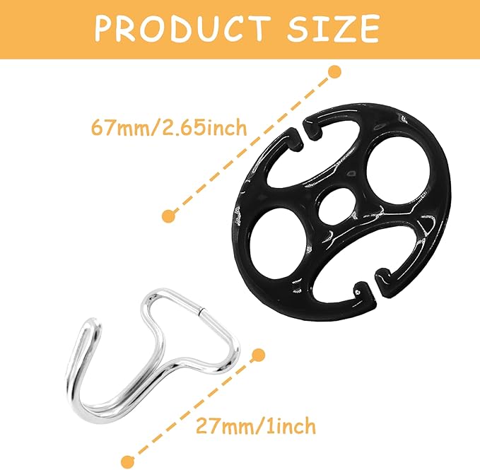 24Pcs Car Seat Cover Plum Plate Metal Hooks, 12Pcs Plastic Car Seat Covers Chucks and 12Pcs Metal Hooks Set Locking Clip Plastic Card Fixed Fastener Buckle Replacement for Car Seat (Black)