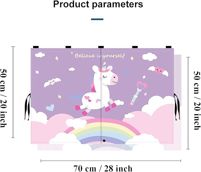 Car Sun Shade for Baby - EOHMAK Car Side Window Sun Shade Cover Upgrade Double Opening Car Interior Curtain Sun Blocker Blind (Unicorn, 2 Pack)