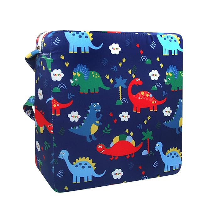 Dining Chair Heightening Cushion Portable Dismountable Adjustable Highchair Booster for Baby Toddler Kids Infant Washable Thick Chair Seat Pad Mat (Dark Blue)