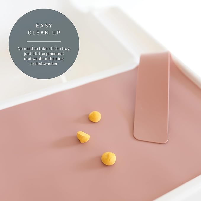 Yeah Baby Goods Placemats Compatible with The IKEA Antilop Highchair (Pale Terracotta) - Food-Grade Silicone Highchair Tray Mat – Easy to Clean, High Chair Accessory