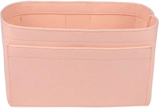 ZTUJO Purse Organizer Insert, Felt Bag Organizer For Handbag Purse Organizer,13 Colors, 6 Size (Large, Brush Pink)