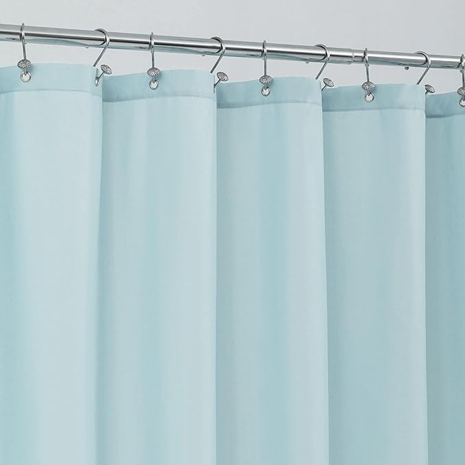 ALYVIA SPRING Long Fabric Shower Curtain Liner Waterproof - 72" x 78", Soft & Lightweight Long Shower Curtain with 3 Magnets, Machine Washable - 72x78, Blue