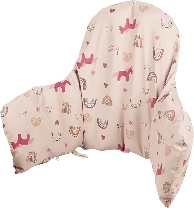 High Chair Cushion with Cover Pad for IKEA Antilop Babies Toddlers Inflatable & Reversible Built-in Inflatable Cushion