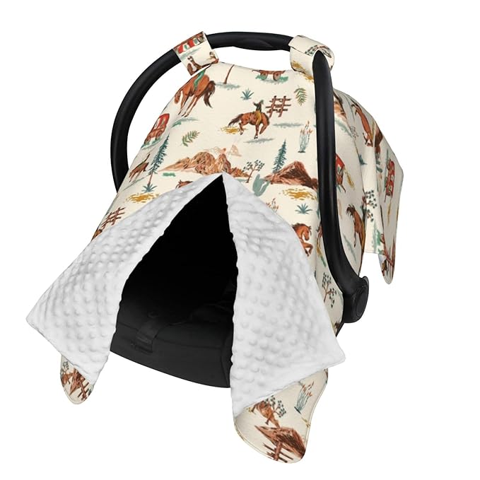 Western Baby Car Seat Canopy Cover Multi Use Nursing Cover for Mom Nursing Covers Newborn Western Shower Gift
