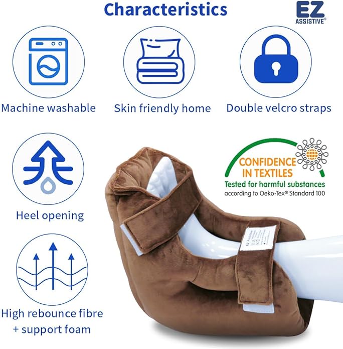 EZ Assistive Heel Protectors Remove Pressure and Bedsores for Healing Therapy of Heel Pressure and Deep Tissue Injury,Heel