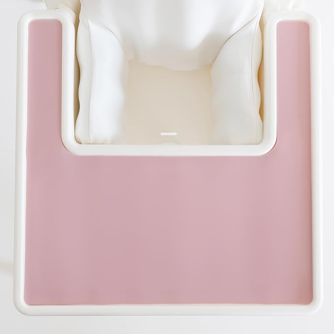 Yeah Baby Goods Placemats Compatible with The IKEA Antilop Highchair (Dusty Rose) - Food-Grade Silicone Highchair Tray Mat – Easy to Clean, High Chair Accessory