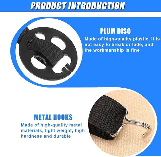 Car Seat Cover Plum Plate Metal Hooks, Card Fixed Fastener Buckle Replacement with 24 Metal Car Seat Hooks Locking Clip & 24 Plastic Chucks, Vehicle Seat Cover Accessories (48Pcs/Black)