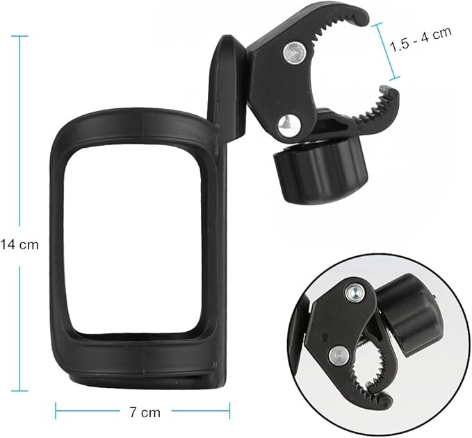 Accmor Bike Cup Holder, Bike Water Bottle Holders, Universal 360 Degrees Rotation Cup Holder for Bicycle, Stroller, Scooter, Walker, Wheelchair, Bike Bottle Holders for Kids Adults, 1 Pack