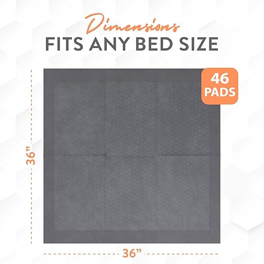 Inspire 46 Count 36” x 36” Ultra Absorbent Underpads for Incontinence Waterproof Bed Pads | Leakproof Quick Drying | Hospital Bed Pads Disposable Adult | Mattress Protector XXL Chucks Pads