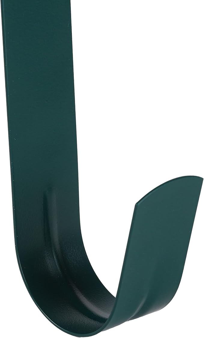 Sattiyrch 15" Wreath Hanger for Front Door,Sturdy Steel Wreath Door Hanger,Over The Door Hanger Hook (Green,1)