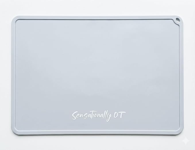 Blue - Premium Silicone Placemat for Toddlers - Non-Slip, Easy Clean Design, Kids Placemats for Dinning Table, Portable, Perfect Mess-Free Mealtime & Playtime