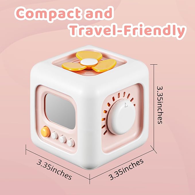 Busy Cube, Toys for 1 Year Old Girl Gifts, Montessori for Baby Girl, Travel Sensory Toys for Toddlers 1-3, Learning Fine Motor Skills| 1st Birthday Girl Gifts 12 Months