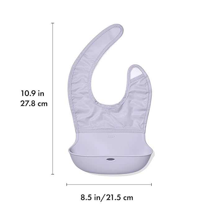 OXO Tot Roll-Up Bib - 2 Pack - Lilac and Opal