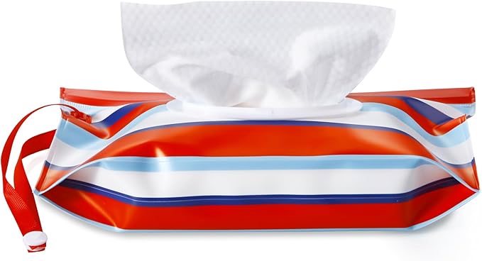 PandaEar 4 Pack Baby Wipe Dispenser, Refillable Baby Wipe Holder Bag Portable Wipes Container Reusable Wet Wipe Pouch