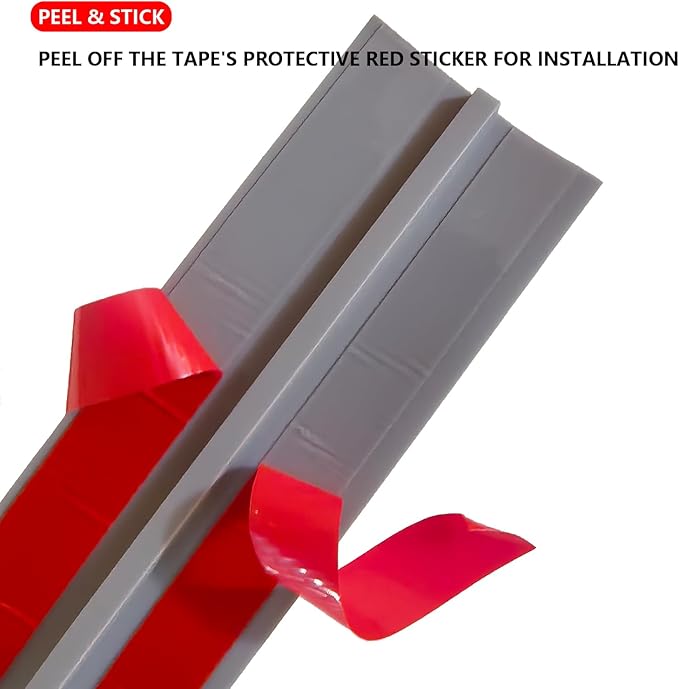 DAILISEN 9.84ft T Molding Flexible Self Adhesive T Shape Floor Transition Strip Bendable T Rubber Trim T Transition Strip for Tile to Laminate Flooring
