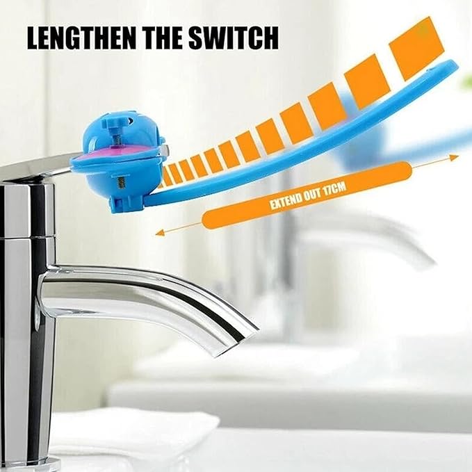 Haofy Faucet Extender Sink Handle Extender Faucet Extension Attachment for Toddlers Kids Babies Easy Installation (Blue)