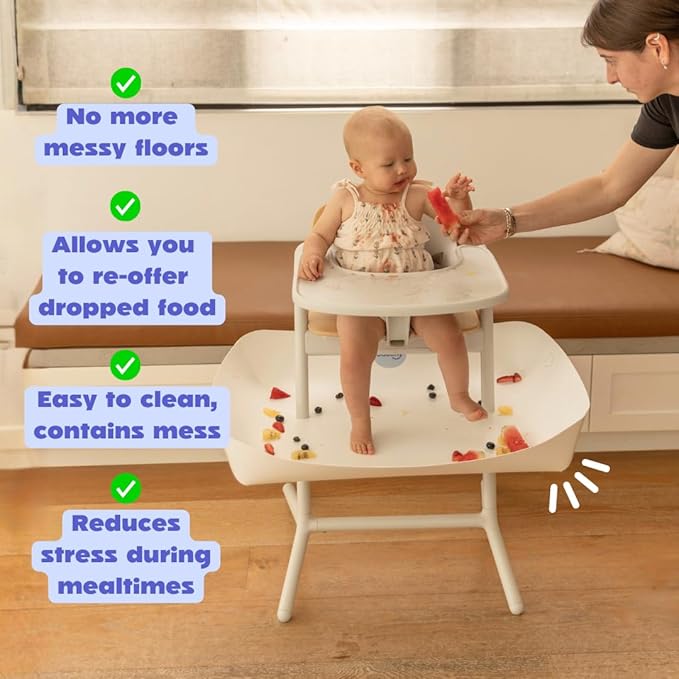CATCHY - Food Catcher - Compatible with Cybex Lemo High Chair + 12 Other High Chairs - Highchair Sold Separately - Baby & Toddler Food & Mess Catcher - Under High Chair Accessory
