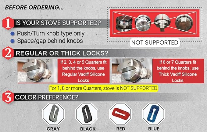 2025-26 Mom's Choice Winner- Gas Stove Knob Locks - Red Silicone Stove Knob Safety Covers for Toddlers, Pets - Child Proof Universal Size Knobs - Baby Proofing Protectors for Electric Stoves- 5Pcs