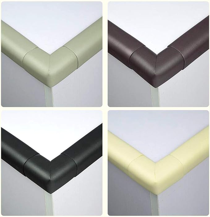 M2cbridge L Shape Extra Thick Furniture Table Edge Protectors Foam 6.5 Ft (Black with 4 Corners)