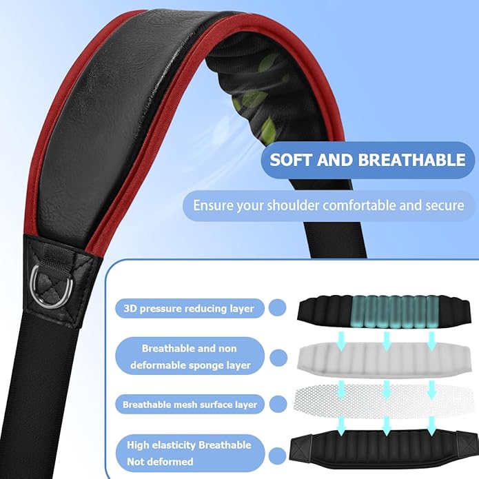 Shoulder Strap 79" Universal Handbag Strap with Ultra-thick Fixed Padded and Dual Balanced Adjustable Buckles Crossbody Strap
