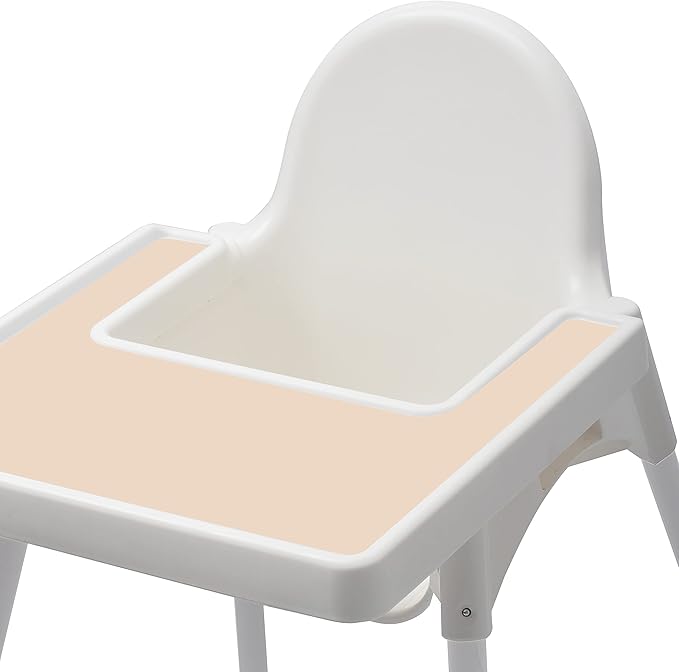 High Chair Placemat compatible with IKEA Antilop Baby High Chair - Dishwasher Safe, BPA Free Silicone Placemats – Baby Led Feeding Foods Placemat for Toddler and Babies (Nude)