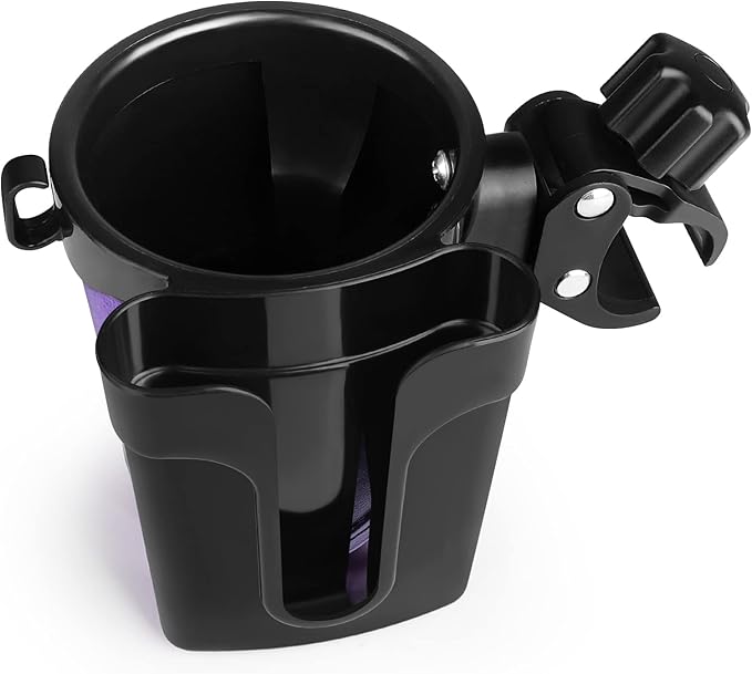 Accmor Stroller Cup Holder with Phone Keys Holder, 3-in-1 Universal Cup Holder, Drinks Bottle Holder for Stroller, Bike, Wheelchair, Walker, Scooter