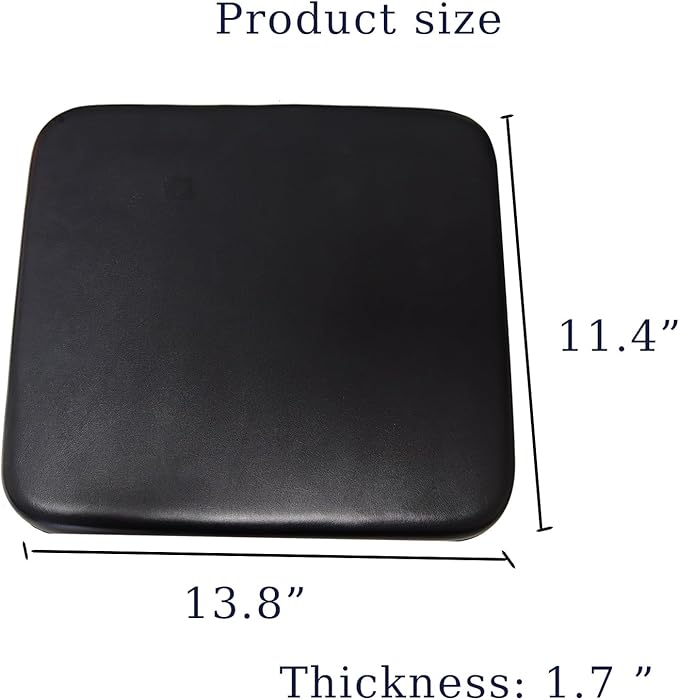HMZ Rollator seat Cushion,Replacement seat for rollator Walker 13.8"X11.4",Rolling Walkers Replacement Parts.(1Ea Black)(13.8"X11.4")