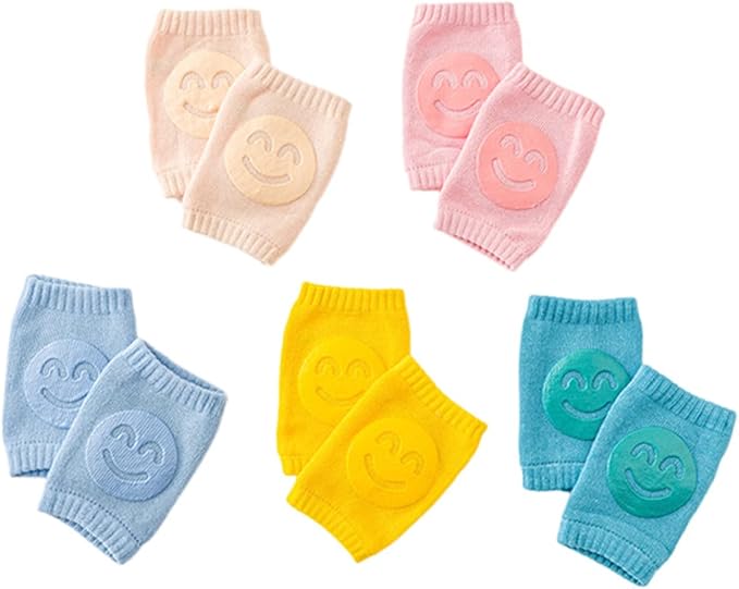 TFTSR Baby Knee Pads for Crawling (5 Pairs), Walking Protector Knee Pads For babies Toddler Kids Girls Boys 1-3