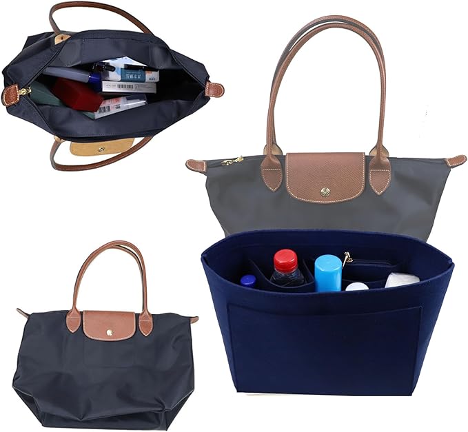 Lckaey Purse Organizer for Le Pliage Handbags insert Organizer insert 1012blue-S