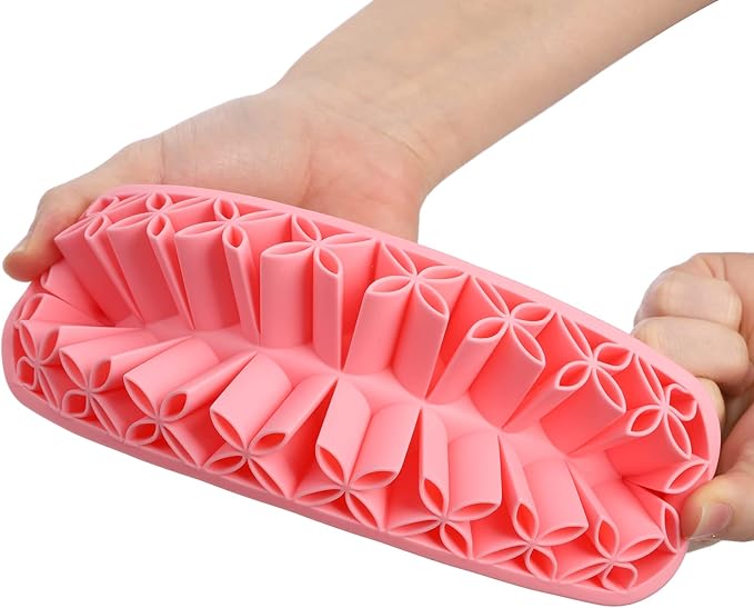 Elsjoy 3 Pack Silicone Makeup Brush Holder, Desktop Cosmetic Organizer Pen Holder, Sewing Tool Holder Beauty Tool Organizer Stand for Brush, Scissors, Toothbrush
