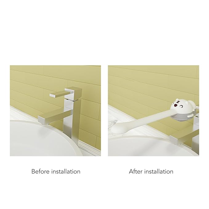 gernie Faucet Handle Extender, Splashproof Soft Silicone Childrens Faucet Extender Sink Extender, Connects to Sink Handle and Faucet Make Washing Hands Fun, Teaches Your Child Good, Toronto White