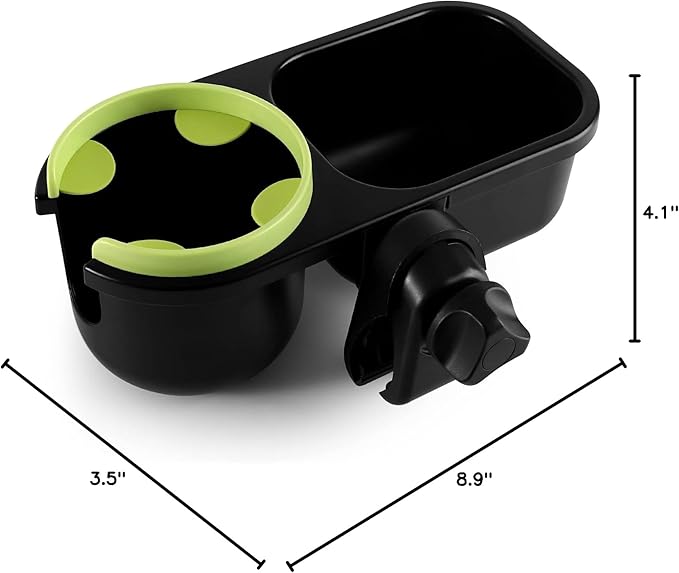 Accmor Stroller Cup Holder with Tray, Universal Cup Holder Tray for Uppababy Nuna Doona Strollers, Bottle Drinks Holder for Stroller, Wheelchair, Walker