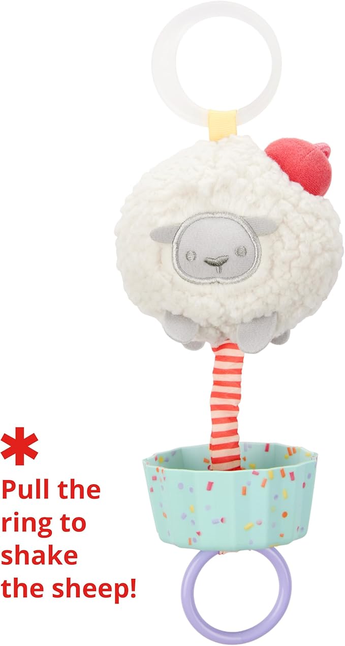 Skip Hop Baby Car Seat Toy and Stroller Toy for Multi Sensory Play with Jingle Sound and Vibration Sweet Sheep Jitter Age 0+