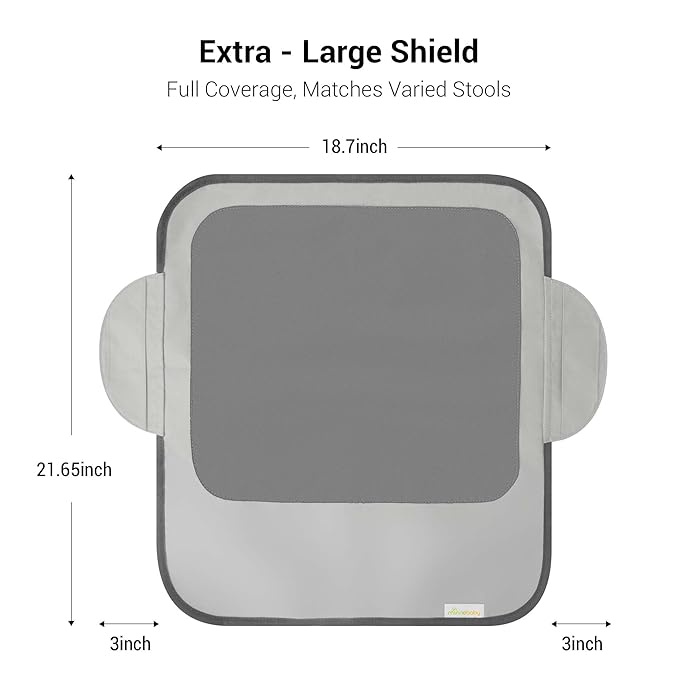 Minnebaby Extra Large Booster Chair Protector Cover, Dining Chair Seat Cover for Booster Seat, Grey