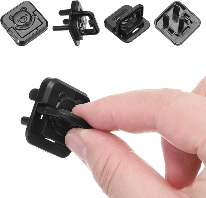 MECCANIXITY 10 Pack Outlet Covers Proofing, Plug Covers Easy Installation Electric Plug Protectors Safety Socket Cover Plugs Protector Black
