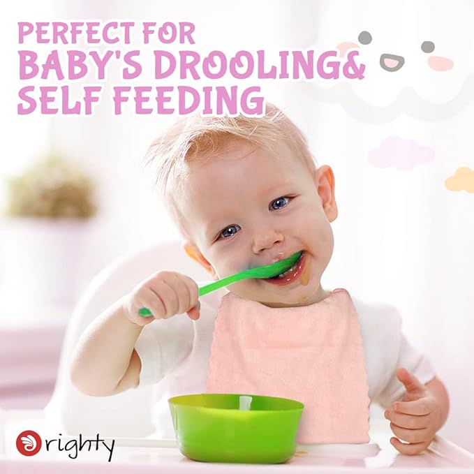 Orighty Burp Cloths for Baby - Super Soft & Highly Absorbent Coral Fleece, 12 x 16 Inch Gentle & Large Burp Rugs, 8 Pack