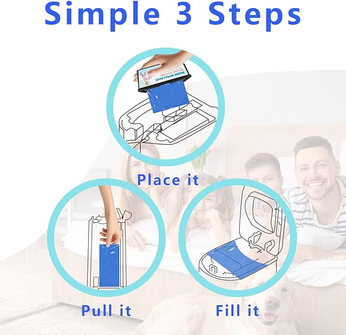 Diaper Pail Refills with 30 Bags Compatible with Genie Easy Roll Signature Diaper Pail and Platinum Diaper Pail, Hold Up to 1400 Newborn-Sized Diapers Per Refill,2 Packs(60Bags)