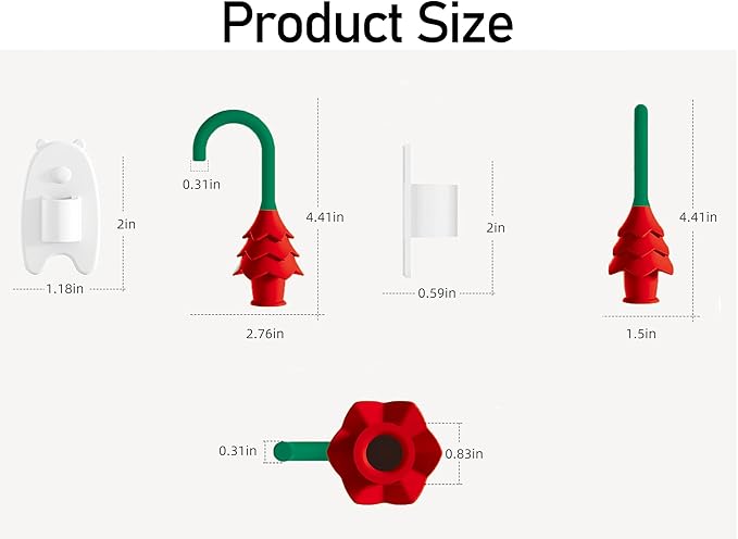 YOFENZO Christmas Tree Hanging Silicone Door Pinch Guard and Anti Door Slam Stopper,Child Safety Finger Pinch Guard,Baby Proofing Doors to Keep Door Open Stop Door from Slamming(2 PCS red-Green)