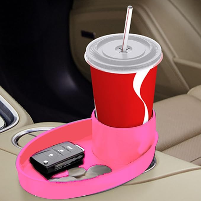 Keenso Car Seat Snack Tray,Portable Travel Rotating Cup Holder Plate for Car Seats, Booster,Stroller (#12)