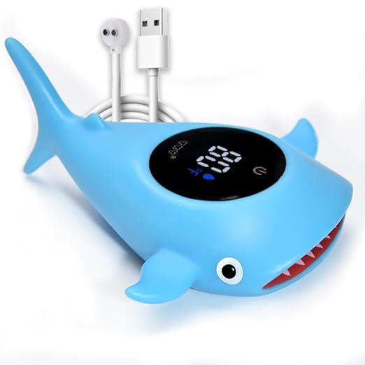 Baby Bath Thermometer with Floating Toys - Digital Water & Room Temperature Monitor, Rechargeable Thermometer with Alerts for Newborn Bath Essentials, Infant Safety