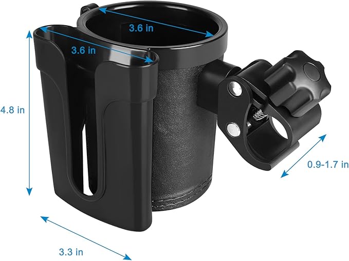 Accmor Stroller Cup Holder with Phone Keys Holder, 3-in-1 Universal Cup Holder, Drinks Bottle Holder for Stroller, Bike, Wheelchair, Walker, Scooter